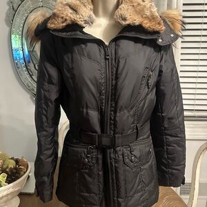 Andrew Marc Black Ski Jacket Water-Resistant Insulated